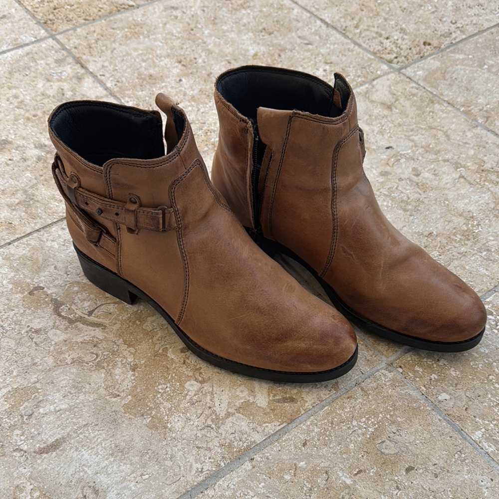Brown Leather Ankle Boots